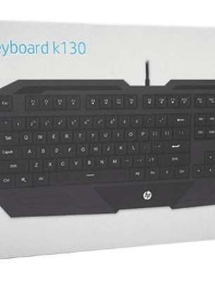 Teclado Gamer Hp K130 Inglés Negro Membrana