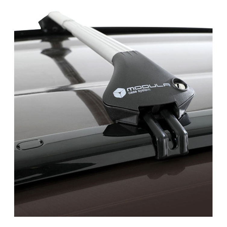 Barra Porta Equipaje Suv Modula Ovalbar Riel Cerrado Plata 2