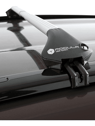 Barra Porta Equipaje Suv Modula Ovalbar Riel Cerrado Plata
