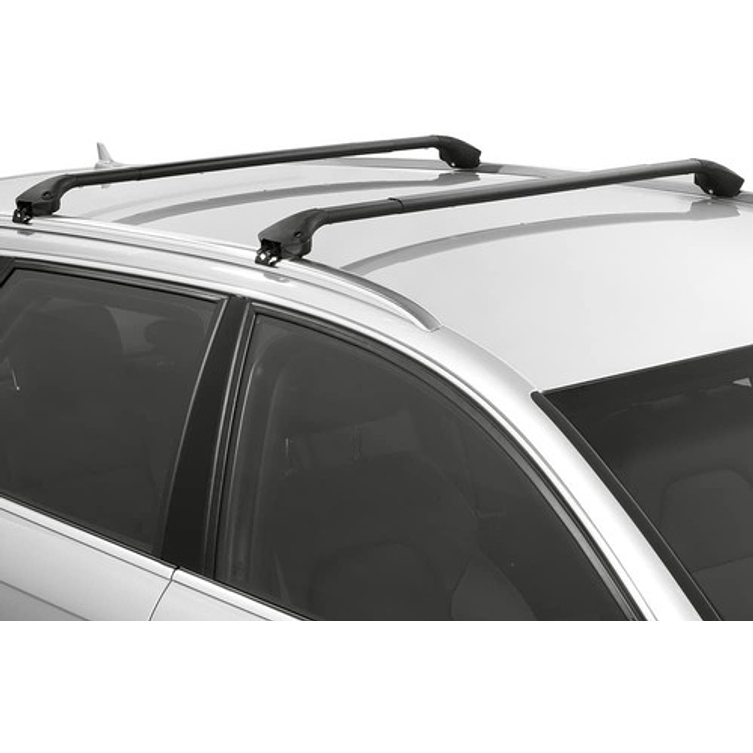 Barra Porta Equipaje Suv Modula Ovalbar Riel Cerrado Plata 3