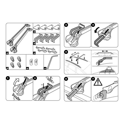 Barra Porta Equipaje Suv Modula Ovalbar Riel Cerrado Plata 6