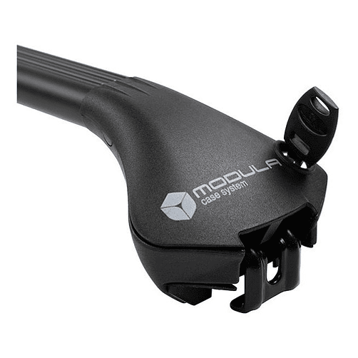 Barra Porta Equipaje Aluminio Modula Oval Bar Riel Cerrado Negro 1