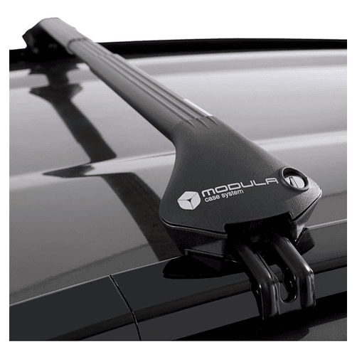 Barra Porta Equipaje Aluminio Modula Oval Bar Riel Cerrado Negro 2