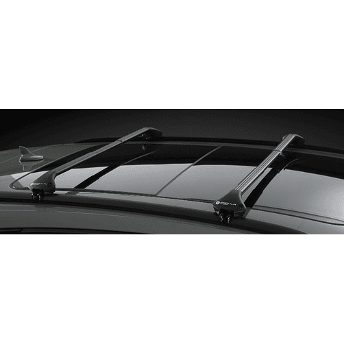 Barra Porta Equipaje Aluminio Modula Oval Bar Riel Cerrado Negro 3