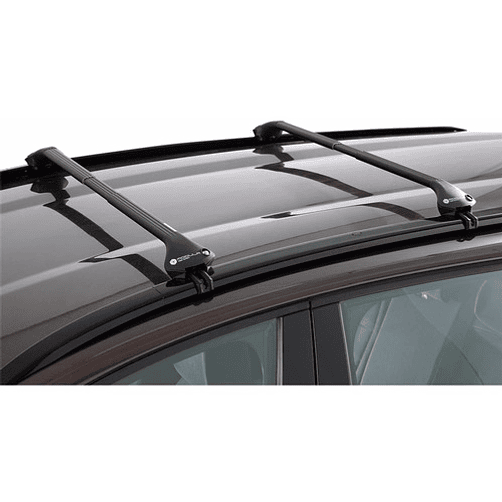 Barra Porta Equipaje Aluminio Modula Oval Bar Riel Cerrado Negro 4