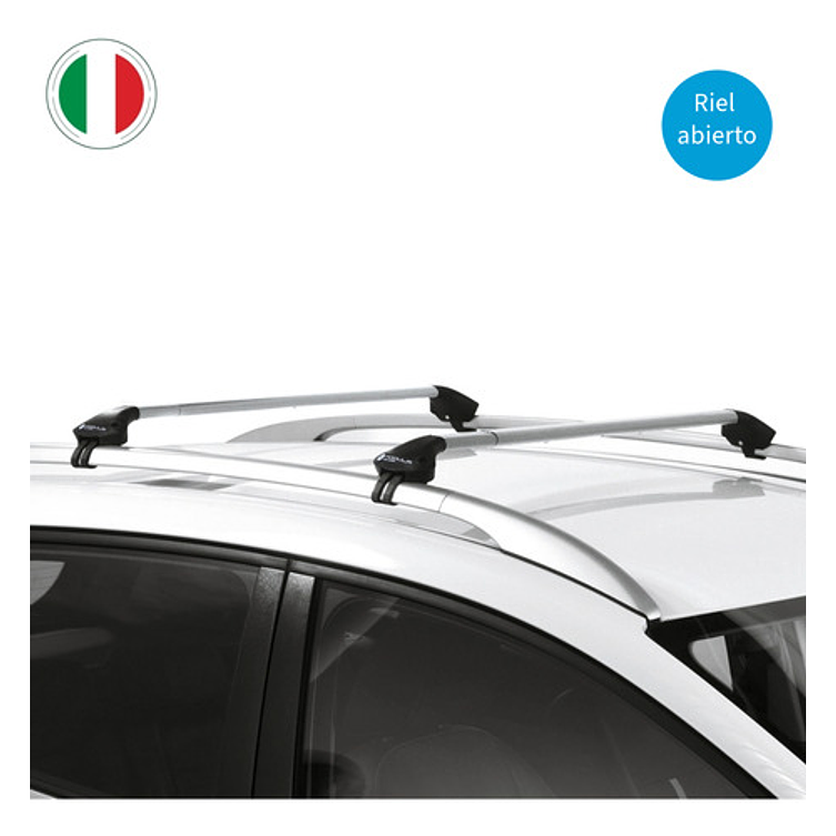 Barra Portaequipaje Modula Modelo Oval Color Plata 3