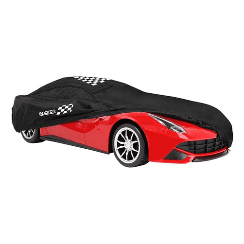 Funda Cubre Auto Sparco Negra Racing Universal Spc2000s Negro 1