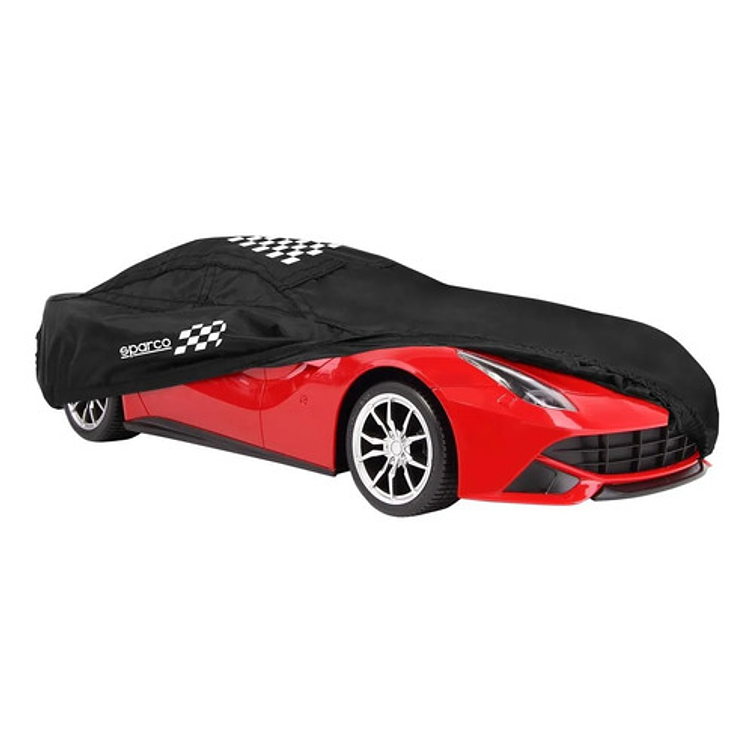 Funda Cubre Auto Sparco Negra Racing Universal Spc2000s Negro 1