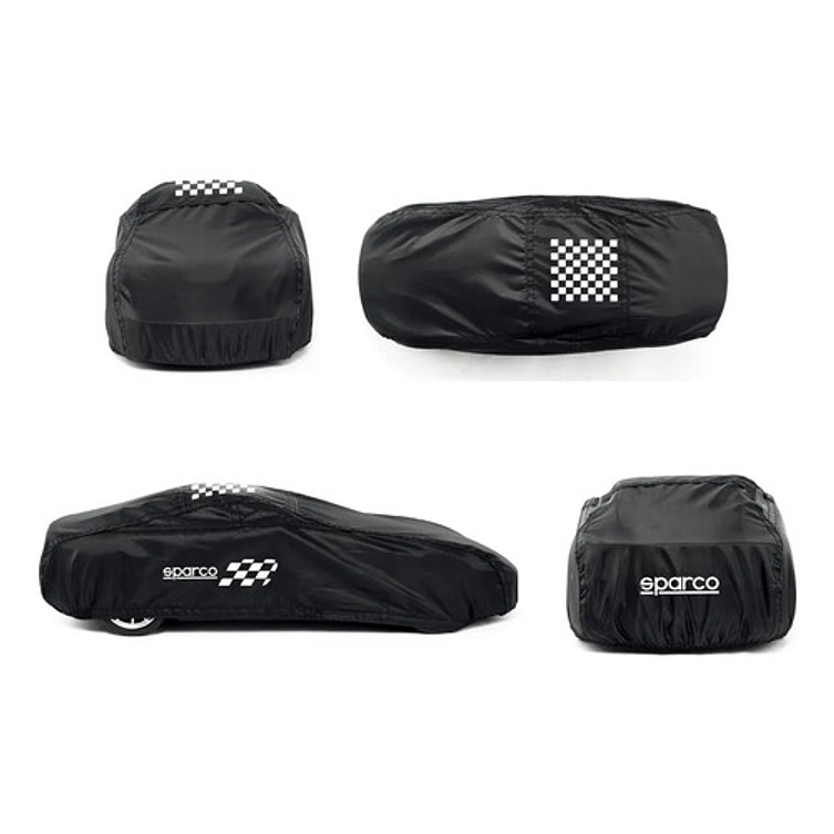 Funda Cubre Auto Sparco Negra Racing Universal Spc2000s Negro 2