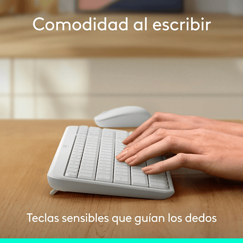 Teclado Inalámbrico Bluetooth Logitech K250 Blanco Blanco Español España 4