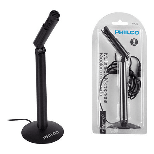 Micrófono Philco Mic-10 Para Pc Plug 3.5mm Color Negro 1