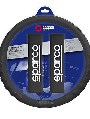 Set Cubre Volante + Cinturon Auto Sparco Universal Sps107