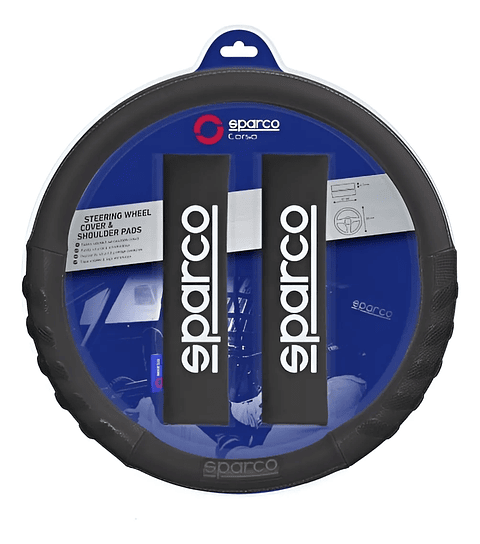 Set Cubre Volante + Cinturon Auto Sparco Universal Sps107