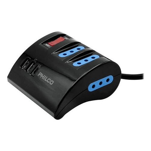 Extensión Alargador Ac/usb-c 3.0 Philco 2044N Negro 4