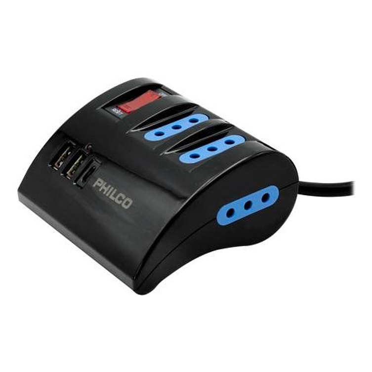 Extensión Alargador Ac/usb-c 3.0 Philco 2044N Negro 4