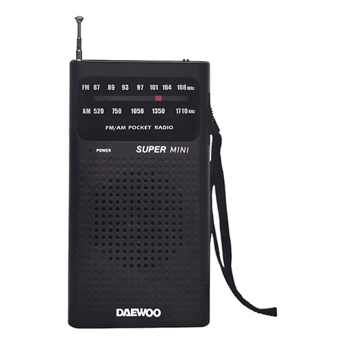 Radio De Bolsillo 2 Banda Am/fm Negro Daewoo Di-213 Negro 1