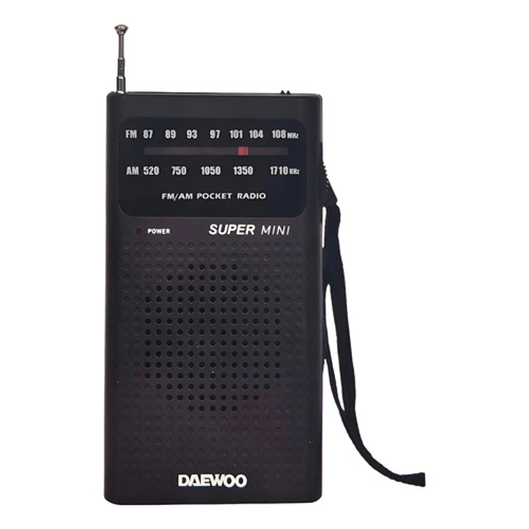 Radio De Bolsillo 2 Banda Am/fm Negro Daewoo Di-213 Negro 1
