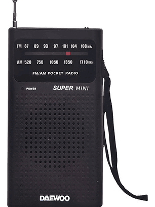 Radio De Bolsillo 2 Banda Am/fm Negro Daewoo Di-213 Negro