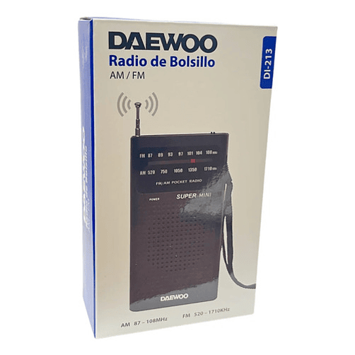 Radio De Bolsillo 2 Banda Am/fm Negro Daewoo Di-213 Negro 3