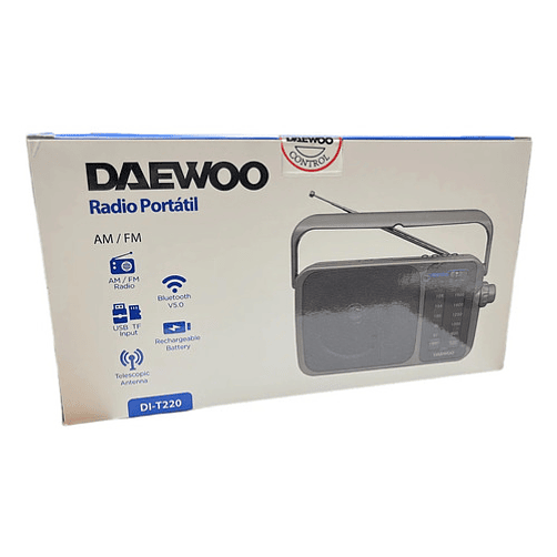 Radio Portátil Bt 2banda Am/fm Usb Negro Daewoo Di-t220 Negro 3