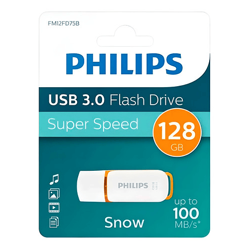 Pendrive Philips Snow 128gb Usb 3.0 Flash Speed Blanco 6