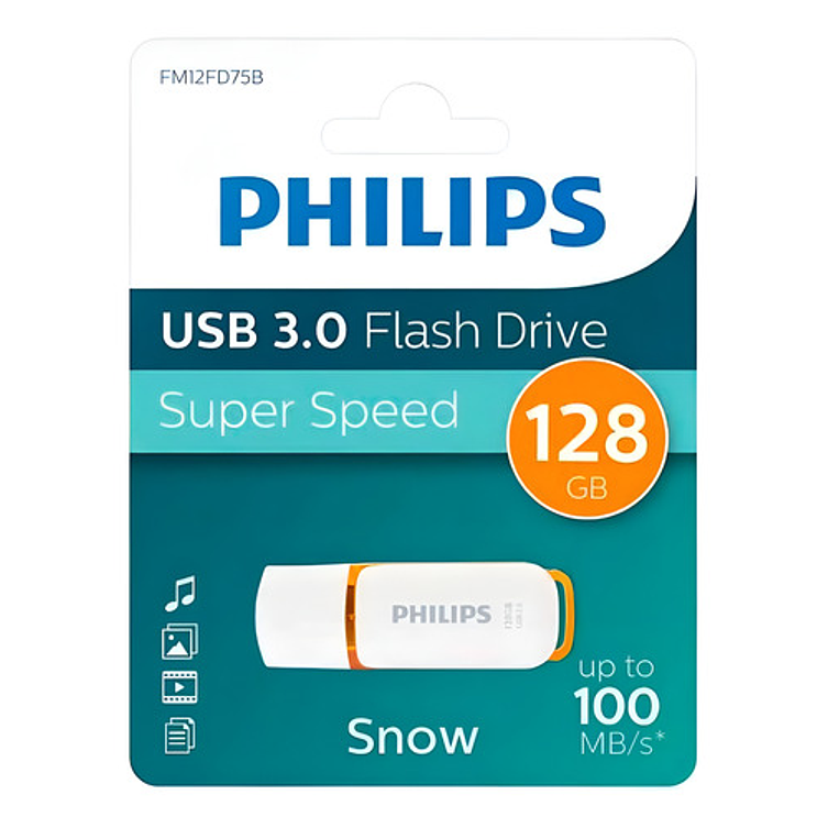 Pendrive Philips Snow 128gb Usb 3.0 Flash Speed Blanco 6