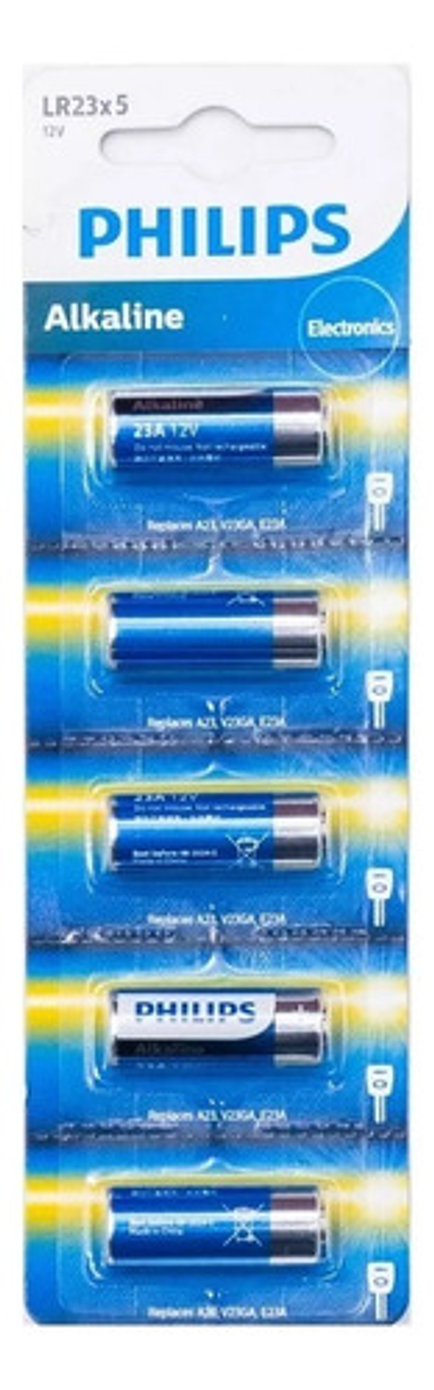 Pila 23a Philips Power Alkaline Lr23p5b/97 5 Unidades
