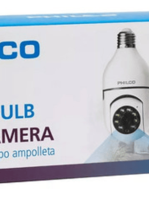 Cámara Seguridad Cctv Wifi Tipo Ampolleta 2mp W9120, Philco Color Blanco