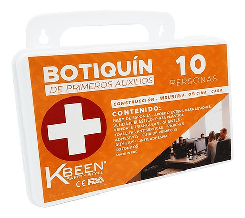 Botiquín Primeros Auxilios Kbeen 10 Personas Pvc 32