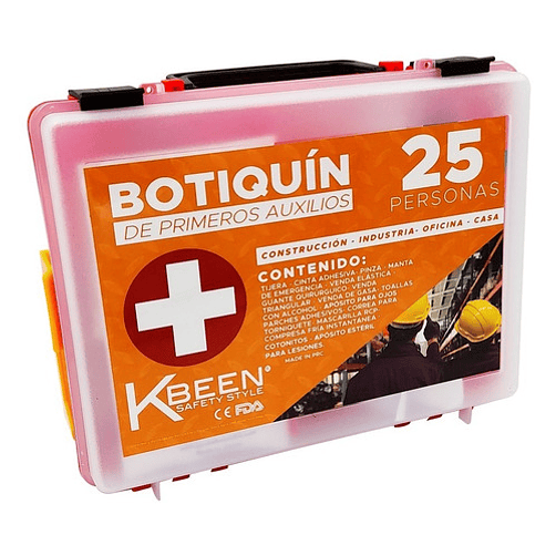 Botiquín Primeros Auxilios Kbeen 25 Personas Emergencia Portátil 27cm 1