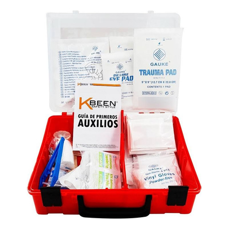 Botiquín Primeros Auxilios Kbeen 25 Personas Emergencia Portátil 27cm 2
