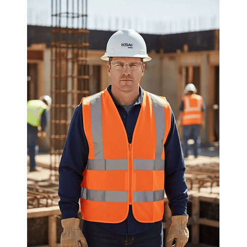 Chaleco Reflectante Naranja Talla Estándar Kbeen Naranja Estándar 3