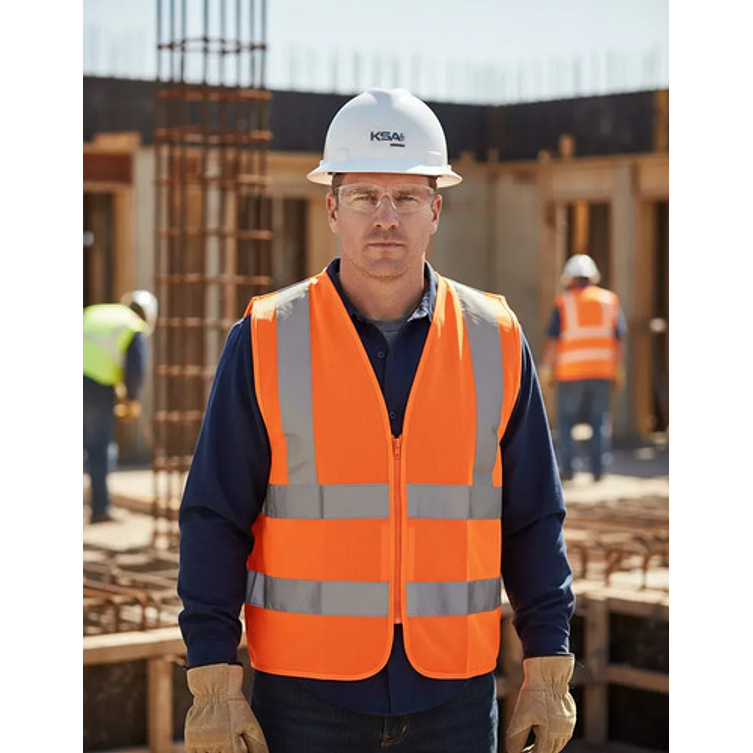 Chaleco Reflectante Naranja Talla Estándar Kbeen Naranja Estándar 3