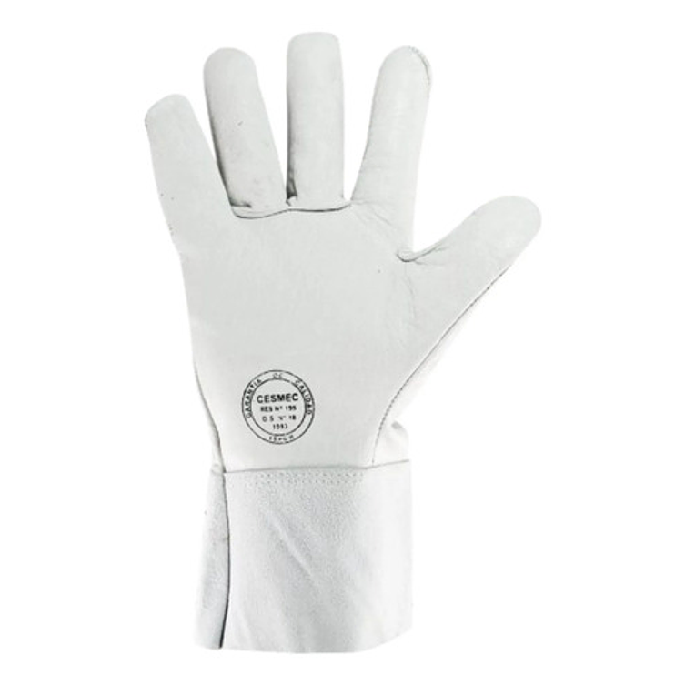 Guante De Cabritilla L-130 Electricista Talla Única Force Blanco 1
