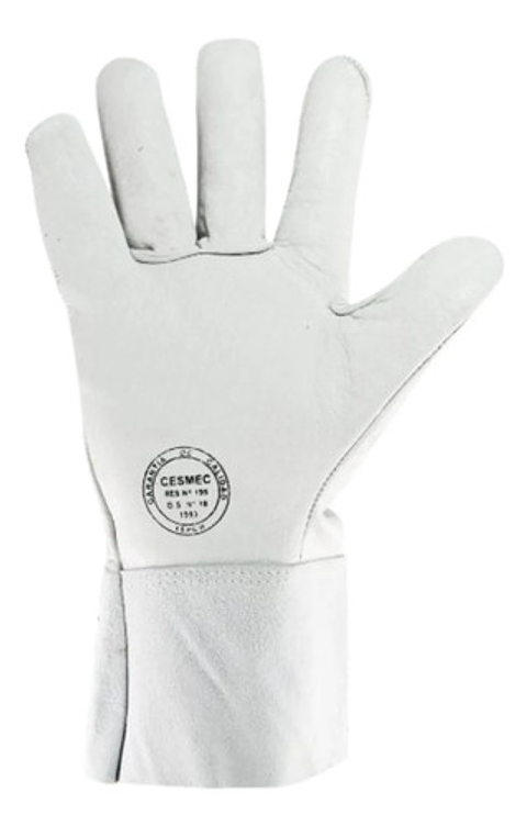 Guante De Cabritilla L-130 Electricista Talla Única Force Blanco