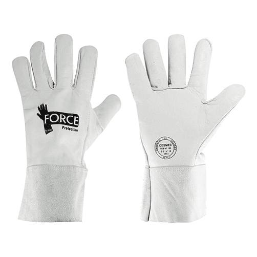 Guante De Cabritilla L-130 Electricista Talla Única Force Blanco 3