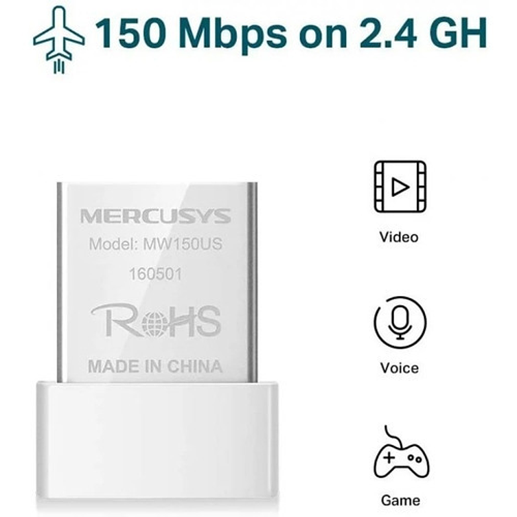 Adaptador Mercusys Wifi Usb N150 Mw150us Nano La Plata 3