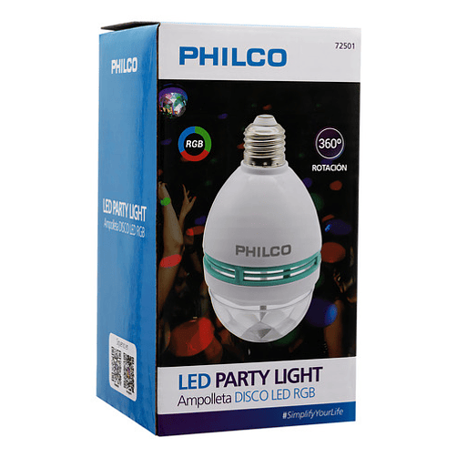 Ampolleta Led Party Light Rgb Philco 2