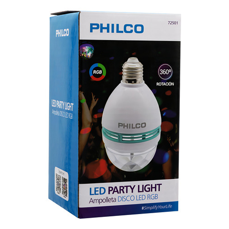 Ampolleta Led Party Light Rgb Philco 2