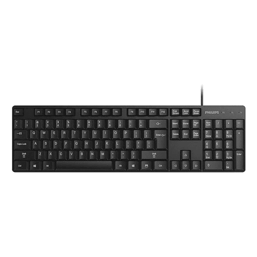 Teclado Qwerty Philips K254 Usb 104 Teclas 1.5m Cable Negro Español Latinoamérica 1