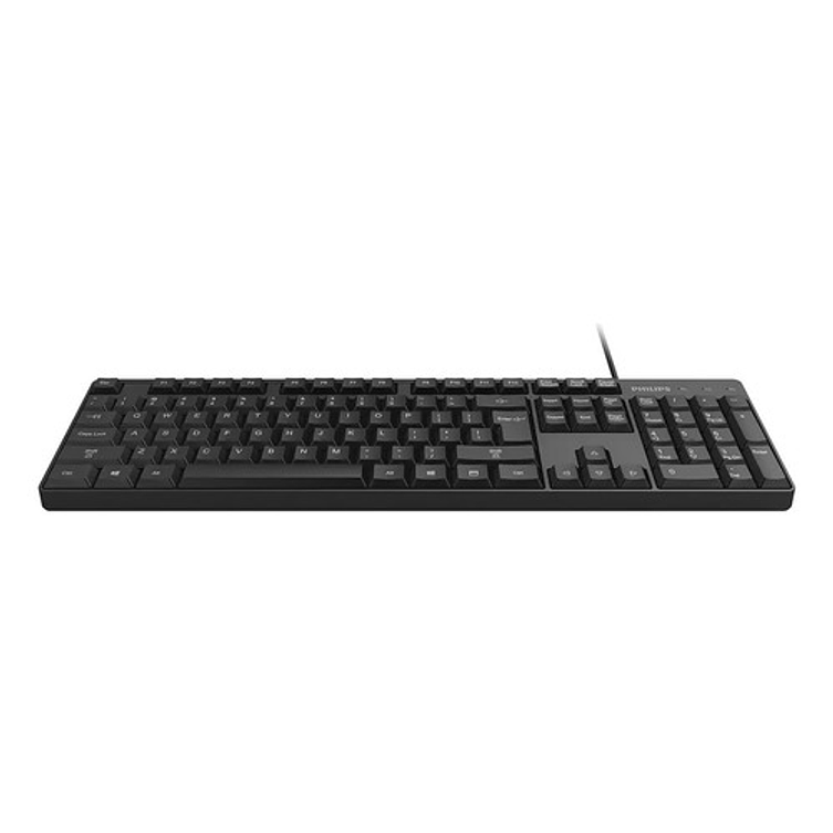 Teclado Qwerty Philips K254 Usb 104 Teclas 1.5m Cable Negro Español Latinoamérica 2