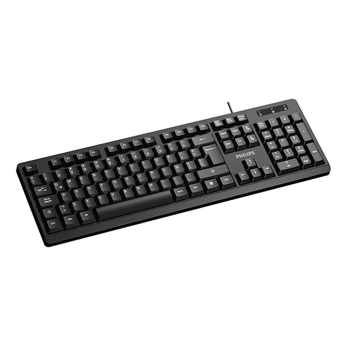 Teclado Qwerty Philips K254 Usb 104 Teclas 1.5m Cable Negro Español Latinoamérica 7