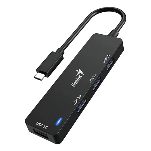Hub Usb 3.0 Genius Uh-400 De 4 Puertos Color Negro 1
