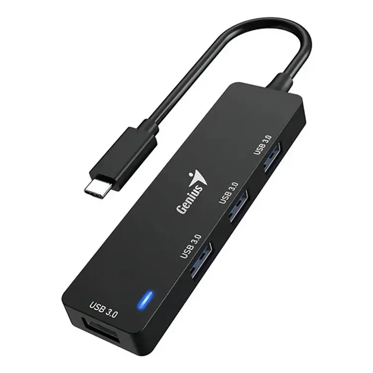 Hub Usb 3.0 Genius Uh-400 De 4 Puertos Color Negro 1