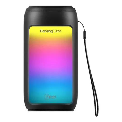 Parlante Tws Flaming Tube Portátil Microlab Bluetooth Fm Usb Luces Led Negro 1