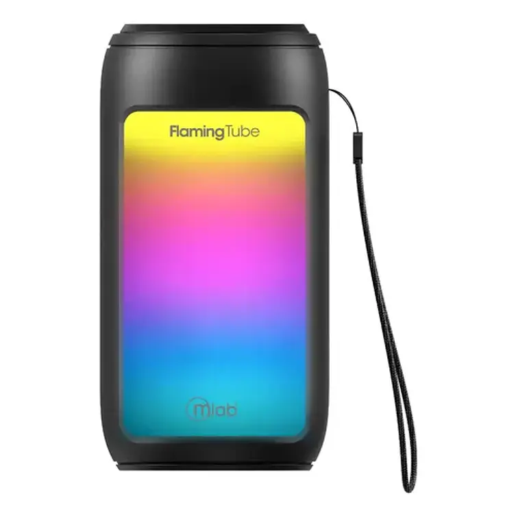Parlante Tws Flaming Tube Portátil Microlab Bluetooth Fm Usb Luces Led Negro 1
