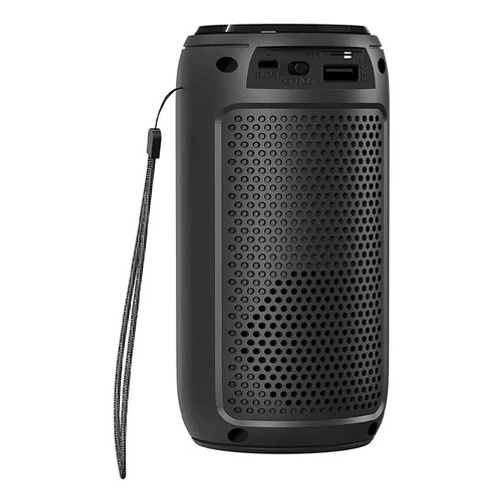 Parlante Tws Flaming Tube Portátil Microlab Bluetooth Fm Usb Luces Led Negro 6