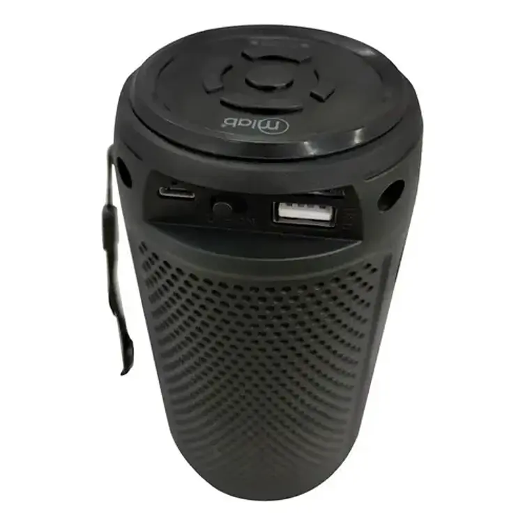 Parlante Tws Flaming Tube Portátil Microlab Bluetooth Fm Usb Luces Led Negro 7