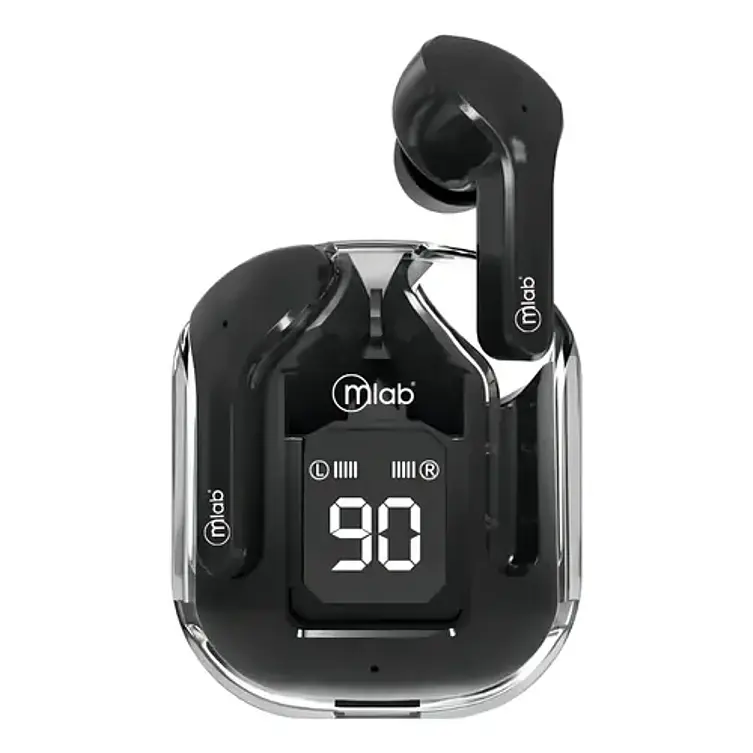Audifono Tws Glass Crystal Silicon Case Mlab 9353 Negro Negro 1