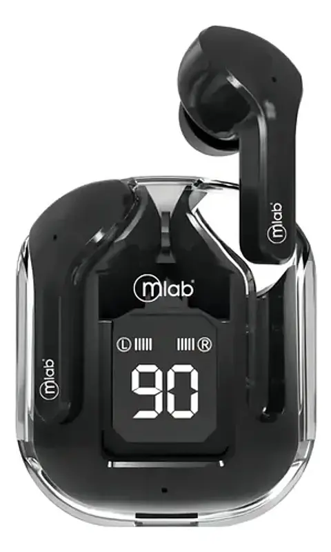 Audifono Tws Glass Crystal Silicon Case Mlab 9353 Negro Negro